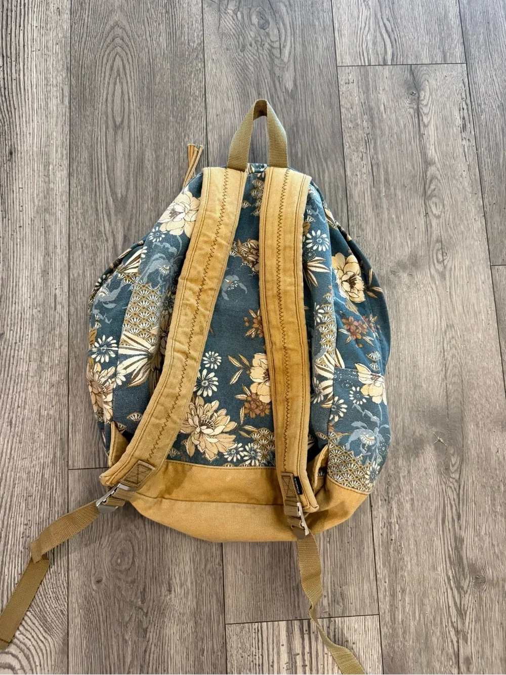 O’Neil Y2k Floral Green & Tan Adjustable Straps Backpack